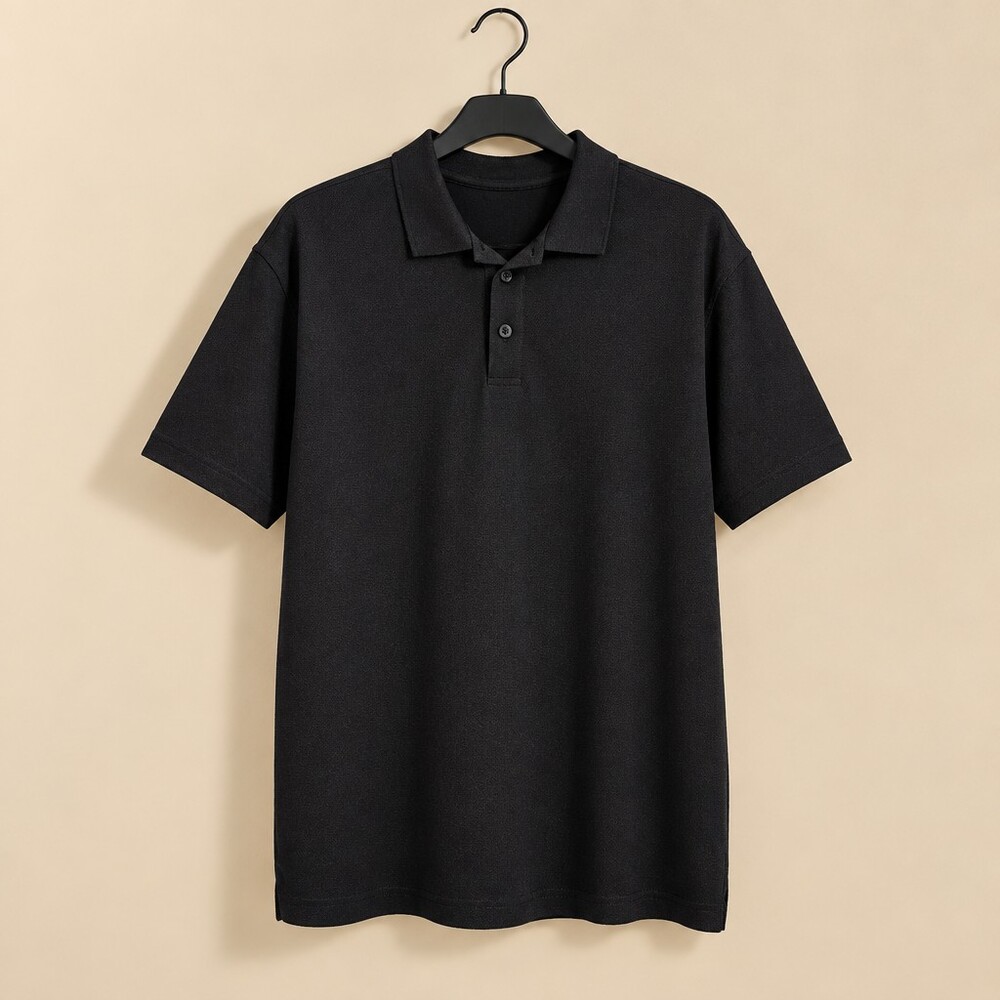 Men's Black Short Sleeve Polo Shirt# Good Condition# Large# Lululemon Evolution#